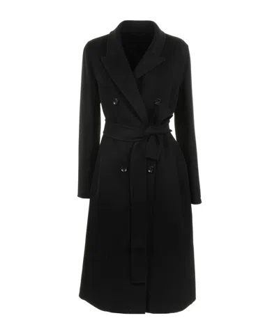 Marella Long-sleeved Coat In Black