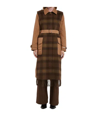 Marella Long-sleeved Coat In Black