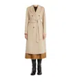 Marella Double-breasted Belted Coat In Brown