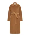 Marella Long-sleeved Coat In Brown