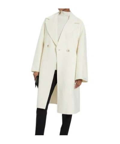 Marella Long-sleeved Coat In White