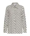 Marella Conio Polka-dot Button-up Shirt In White