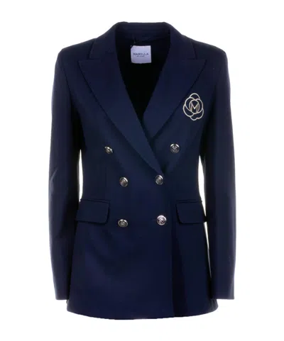 Marella Long-sleeved Suit Jacket In Black
