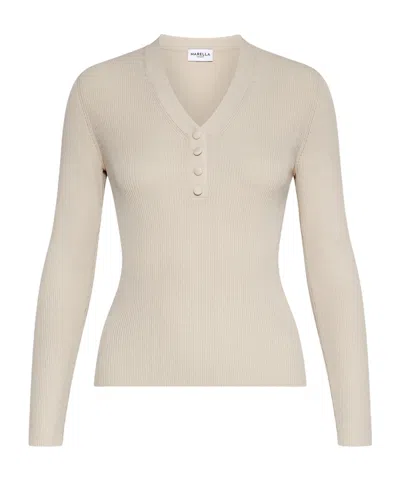 Marella Long-sleeved Sweater In Nude
