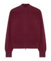 Marella Long-sleeved Zipper Cardigan In Red