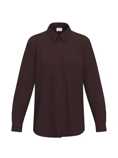 Marella Long-sleeve Button-down Shirt In Brown