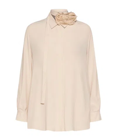 Marella Long-sleeve Button-down Shirt In Pink