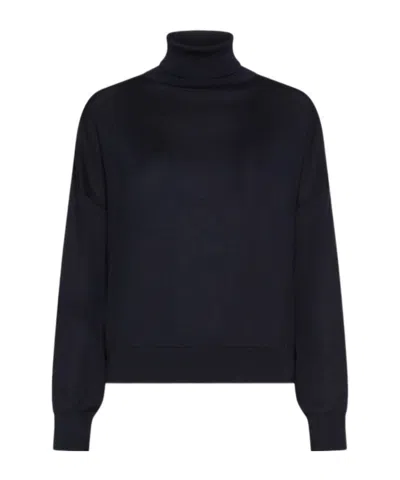 Marella Long-sleeve Turtleneck Sweater In Blue