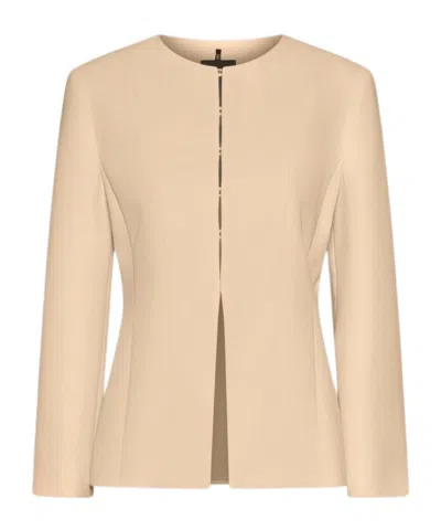 Marella Long-sleeved Casual Jacket In Neutral