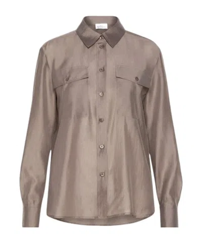 Marella Long-sleeved Shirt In Brown