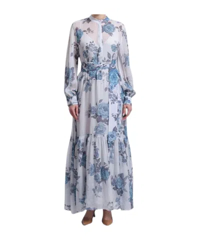 Marella White Mulino Midi Floral Print Dress
