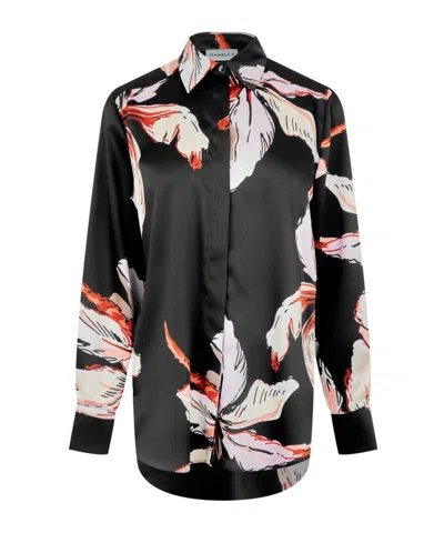Marella Lugano Floral Blouse In Black