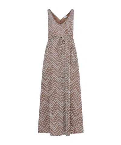 Marella Lurex Beach Dress In Bronze