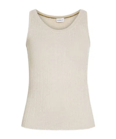 Marella Lurex-embellished Vest Top In Neutral