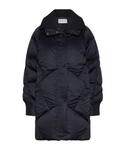 Marella Lustrous Satin Down Jacket In Black