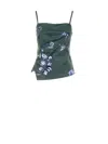 Marella Green Top With Floral Pattern In Green