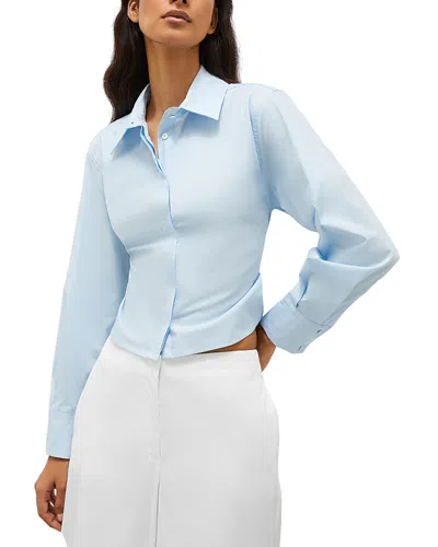 Marella Marsala Cotton Shirt In Light Blue