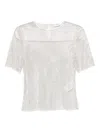 Marella Mesh Embellished Top In Neutral