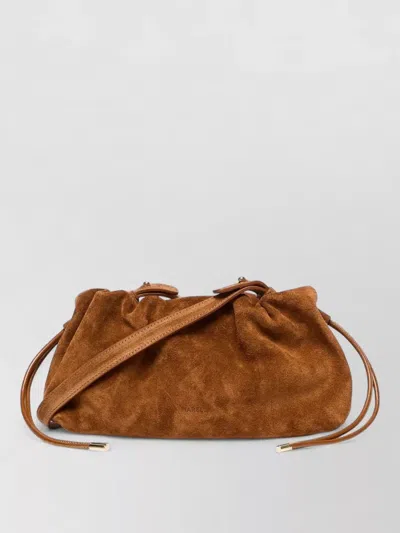 Marella Mlacime Shoulder Bag Suede Finish Strap In Brown