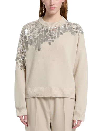 Marella Mllcalcio Wool Sweater In Neutral