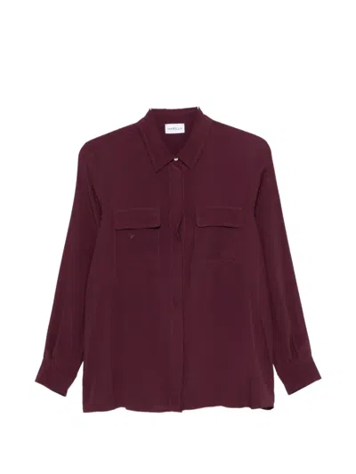 Marella Mllfestoso1 Button-up Chest-pocket Shirt In Brown