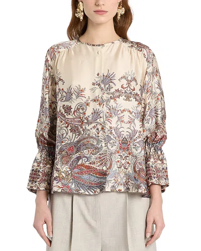 Marella Mllgirino Satin Top In White