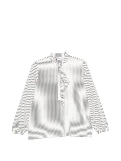 Marella Mllkiwi Striped Shirt In White