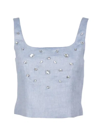Marella Sleeveless Vest In Blue