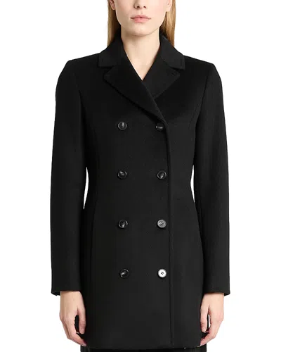 Marella Mllpallore Double-breasted Coat In Black