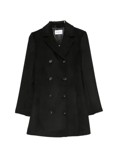 Marella Mllpallore Double-breasted Coat In Black