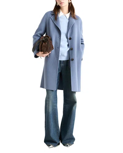 Marella Mllpancia1 Double Wool Blend Coat In Blue