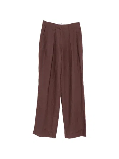 Marella Mllrete Belt-loops Trousers In Brown