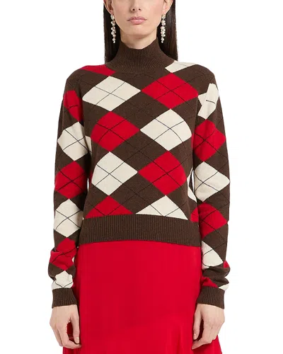 Marella Mllzucca Wool Cashmere Sweater In Red