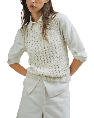 Marella Mlmemiro Embellished Top In White