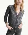 Marella Button-front Long-sleeve Knit Top In Black
