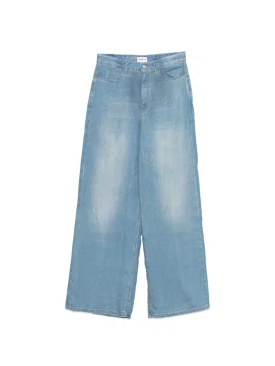 Marella Mlspagina Distressed-effect Palazzo Pants In Blue