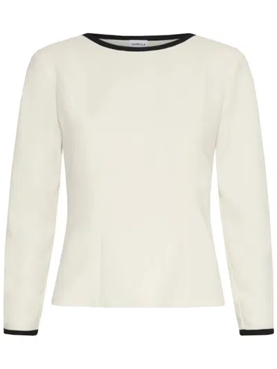 Marella White Polyester Sweater Mltscacco
