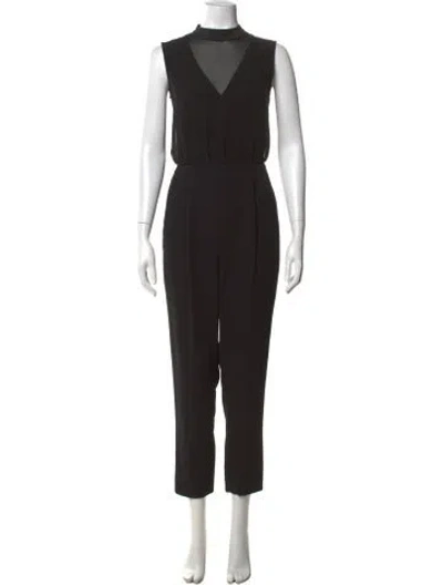 Pre-owned Marella Mock Neck Jumpsuit In Black
