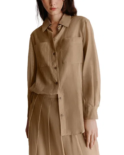 Marella Monochrome Cennare Shirt In Beige