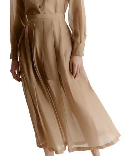 Marella Monochrome Cubano Skirt In Beige