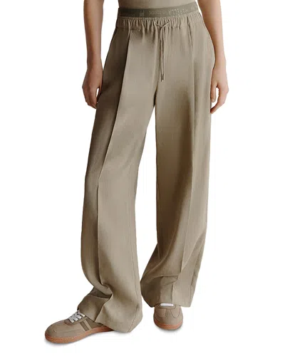 Marella Monochrome Fred Wide Leg Pants In Green