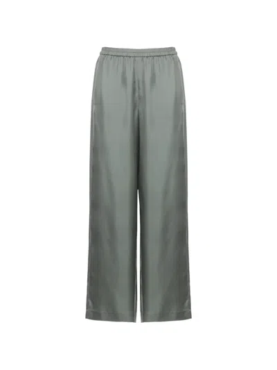 Marella Monochrome Silk Trousers In Multi
