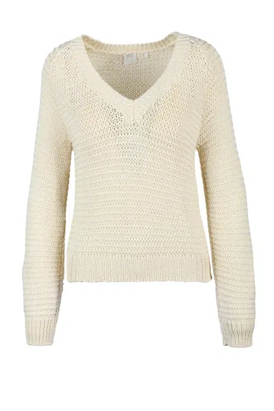 Marella Monochrome Tricoat Knit - White In Neutral