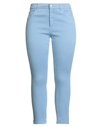 Marella Monochrome Woman Jeans Light Blue Size 12 Lyocell, Cotton, Polyester, Elastane