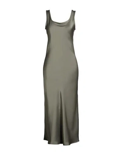 Marella Monochrome Woman Maxi Dress Military Green Size 2 Acetate, Polyester