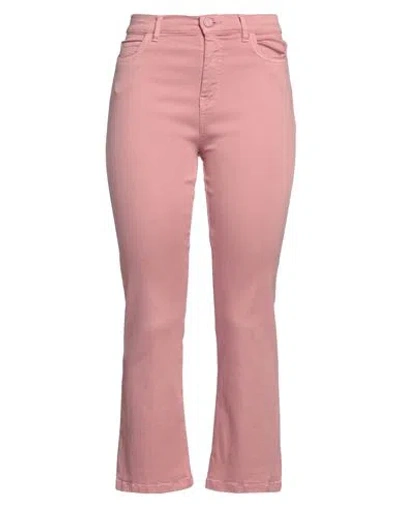 Marella Monochrome Woman Pants Antique Rose Size 10 Lyocell, Cotton, Polyester, Elastane In Pink