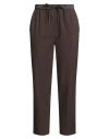 Marella Monochrome Woman Pants Dark Brown Size 10 Polyester, Viscose, Elastane