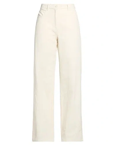 Marella Monochrome Woman Pants Ivory Size 6 Cotton, Linen In White