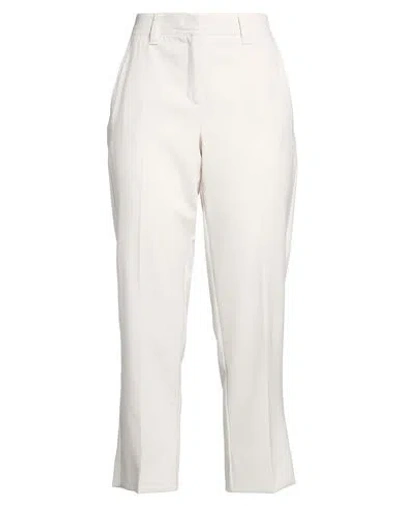 Marella Monochrome Woman Pants Light Grey Size 4 Virgin Wool