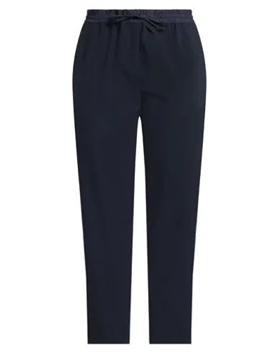 Marella Monochrome Woman Pants Midnight Blue Size 12 Polyester, Viscose, Elastane